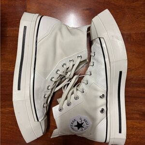 Converse White and Black High-Top Sneakers